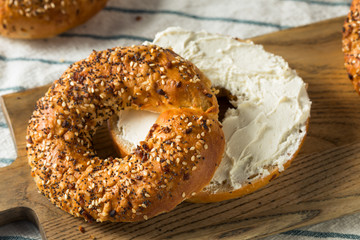 Homemade Toasted Everything New York Bagel
