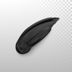 Realistic black cream element mockup.