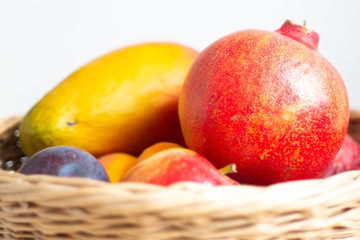 RED VEGETABLES AND FRUITS FOR HEALTY DIET WITH VITAMINS