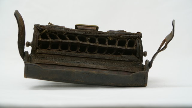 M1874 Pattern Imperial German Ammunition Pouch dated 1881. This was originally for 11mm ammunition for the single shot, bolt action 1871 Mauser and then the 1871/74 version with a tubular magazine. 