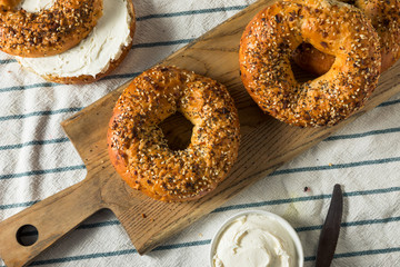 Homemade Toasted Everything New York Bagel