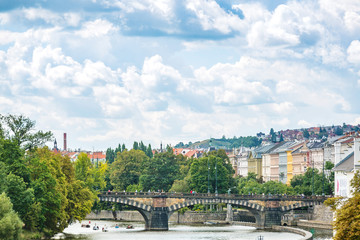 view of prague from charles bridge