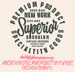 Hand drawn typeface set. Brush painted characters: lowercase and uppercase.Typography alphabet for your designs: logo, typeface, card, wedding invitation.Vector Illustration.