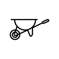 Wheel barrow icon template