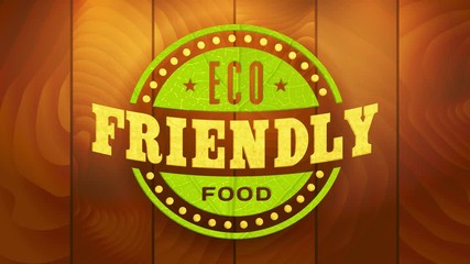 go green healthy food line with reusable elements on tag for natural sustainable eco friendly products