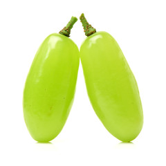 green grapes isolated on the white background