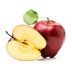 Red apples isolated on white background