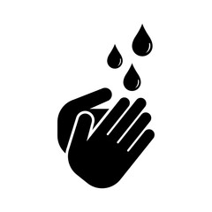 Wash hands icon. Vector illustration on withe background. Isolated.
