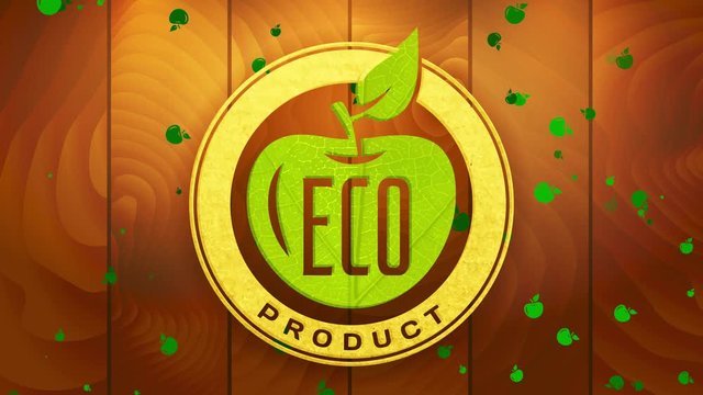 sustainable eco product with recycled elements on selling symbol for clean vegan ecologic and nutritious nurture