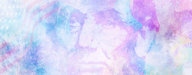 President Day abstract background with soft bokeh abraham lincoln