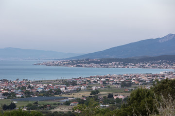 Fototapeta na wymiar iskele-karantina/ Urla / Izmir / Turkey, MAY 11, 2020, Views from small sea town