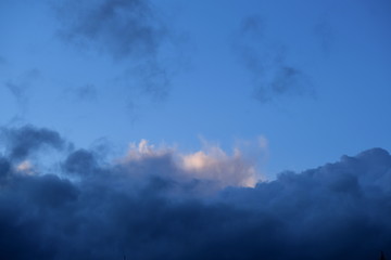 Naklejka na ściany i meble Sky air clouds Blue rain