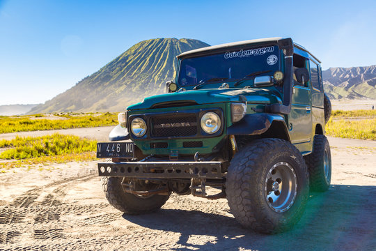 Jeep for rent at volcano Bromo