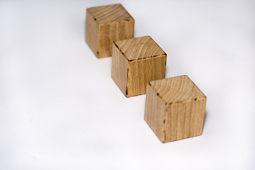 wooden blocks on a white background