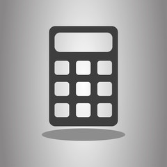 Calculator simple icon vector with shadow. Flat desing