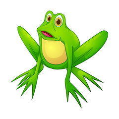Fototapeta premium green frog cartoon