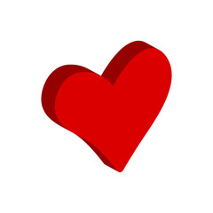 heart icon  isometric vector ICON