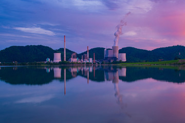 Naklejka premium Sostanj thermo power plant, 