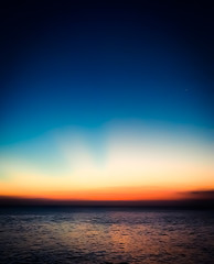 sunset over the sea