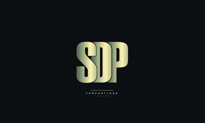 SDP Letter Logo Alphabet Design Icon Vector Symbol