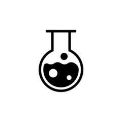 Science vector icon in black solid flat design icon isolated on white background