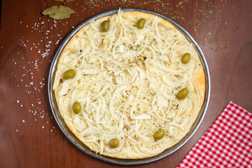 pizza de cebolla