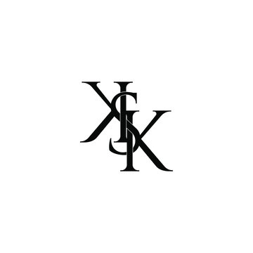 ksk letter original monogram logo design
