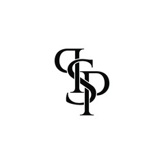 psp letter original monogram logo design