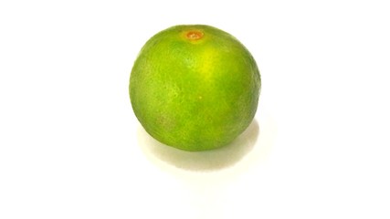 green apple on white background