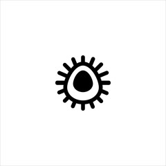 virus and bacteria icon flat vector logo design trendy