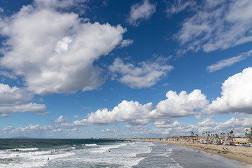 View of the ocean from Newport beach pier