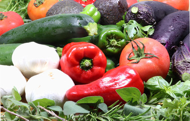 Fresh Mediterranean vegetables assortment