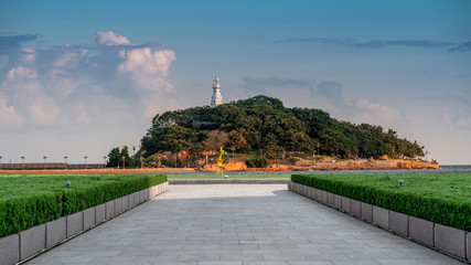 Qingdao's beautiful coastline and urban architecture..