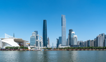 Fototapeta premium The skyline of modern architecture in Guangzhou, China..
