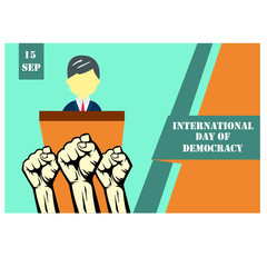 International Day Of democracy vector illustration. background, poster