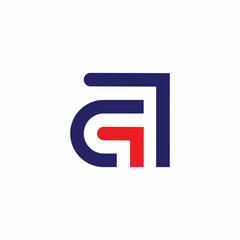 abstract letter a arrow up geometric line logo vector