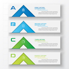 Business infographics template 4 steps rectangle,Vector illustration.