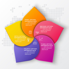 Business infographic template with 5 options,Vector illustration.