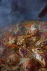 Chicken cooked with beer