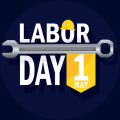 Fototapeta premium Labor day poster