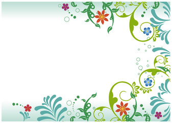 葉と花_フレーム