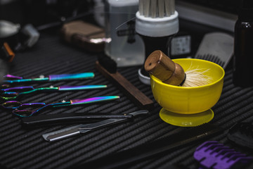 paint brushes in a box