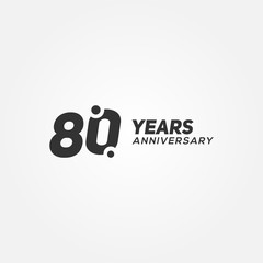 80 Years Anniversary Vector Design