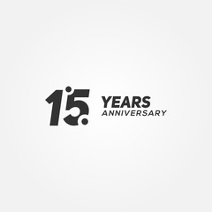 15 Years Anniversary Vector Design
