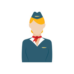 Isolated stewardess icon