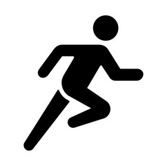 Run, sport, exercise vector icon illustration