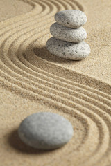 Fototapeta na wymiar Zen-like stones in rock garden