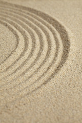 Fototapeta na wymiar Rippled surface sand
