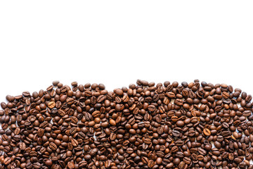 Coffee bean on white.