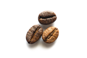 coffee beans isolated on white background